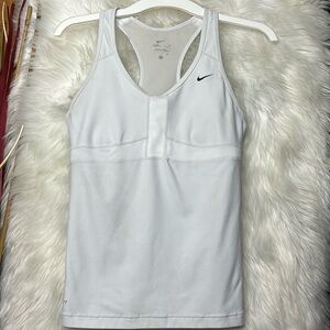 Nike Dri-Fit Women’s white racer-back tank top Small